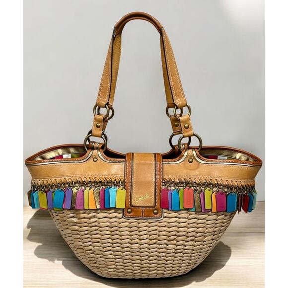 Y2K Coach 10759 Limited Edition Lily Straw Basket Bag - Picture 2 of 15